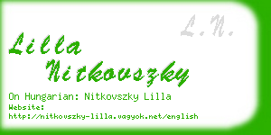 lilla nitkovszky business card